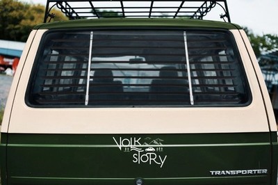 Volkswagen T3 T25 Vanagon Caravelle Bus Transporter 79-92 rear blind black color