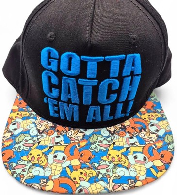 Pokemon Gotta Catch Em All Snapback Hat 2017 Nintendo Flat Bill Pikachu Cap New