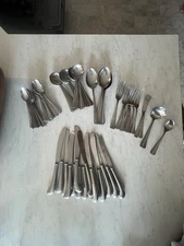 80 Piece Rogers Stainless Steel Jefferson Manor Flatware Korea Vintage