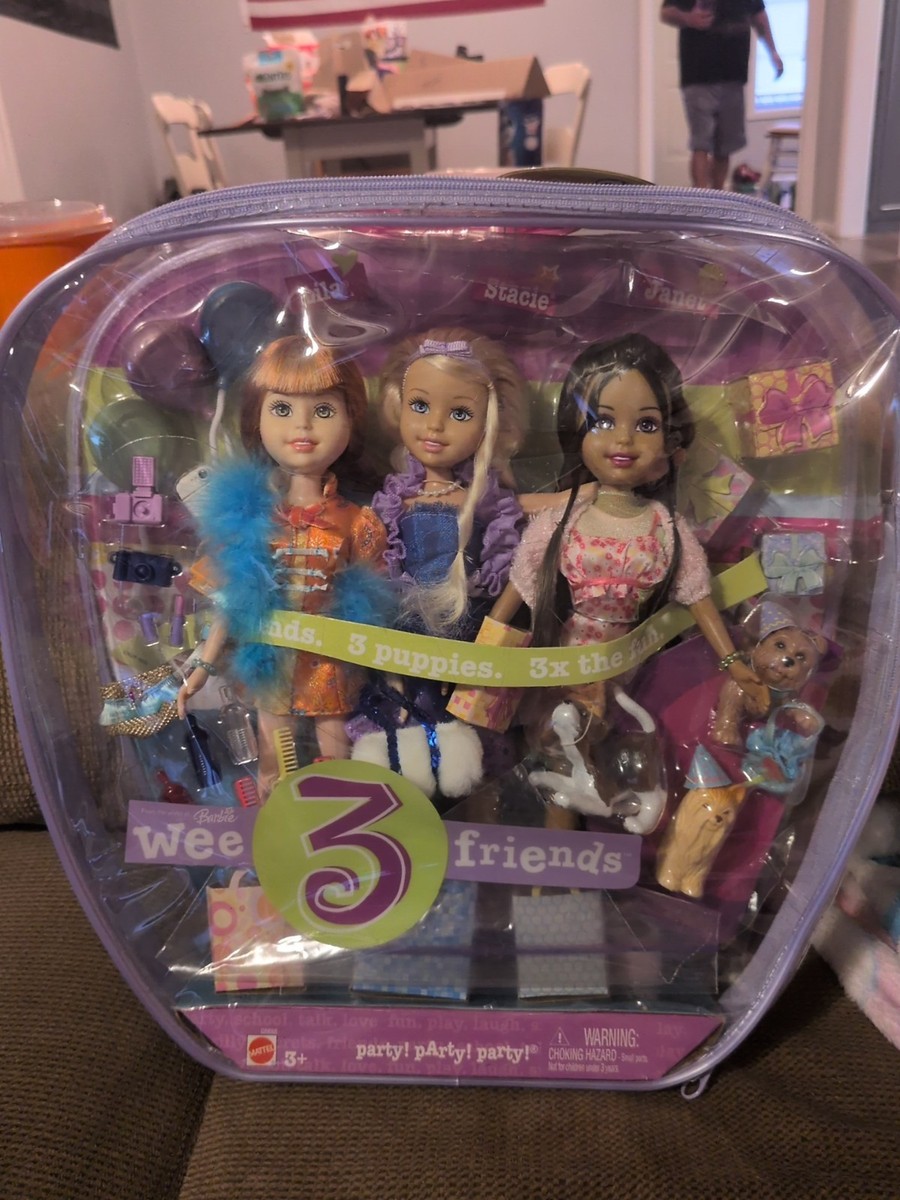 Paddy & Bridget & Their Great Friends 稀少 Mattel Barbie Wee 3 Friends Set Stacie, Janet & Lila Dream gift