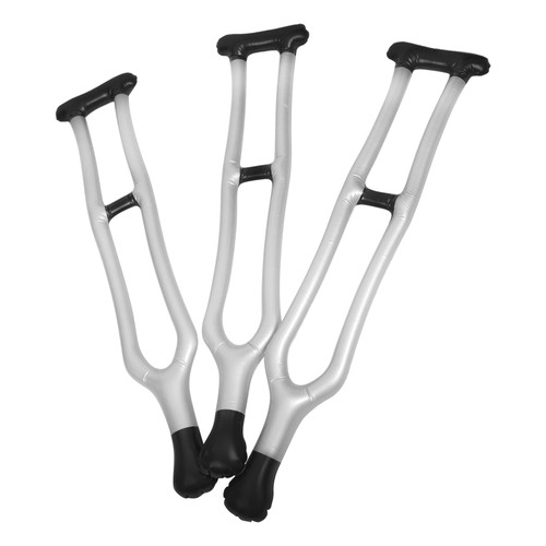 3pcs Inflatable Crutch Toy Stage Performance PVC Crutch Balloon Prop Party - Picture 5 of 12