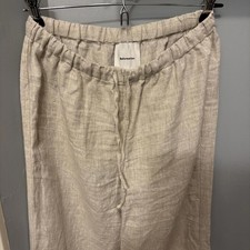 Reformation Wide Leg Linen Pants XS High Rise Resort Minimalist Chic