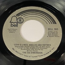 The 5th Dimension: Love's Lines Angles And Rhymes 45 - Pop