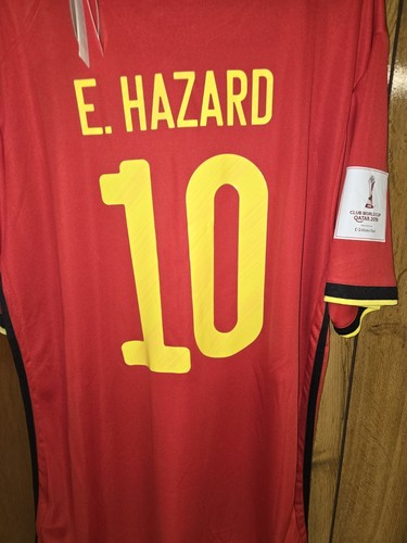 2020-2022 Hazard Belgium Home Jersey With Patches READ - Picture 1 of 9