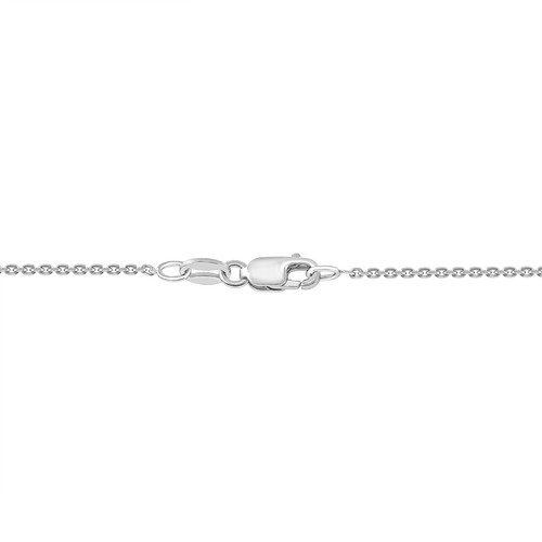 Sterling Silver Freshwater Cultured Pearl & Blue Sapphire Scoop Bar Necklace - Picture 2 of 2