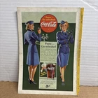 1942 WWII era Coca Cola vintage print ad Coke Women at War military WACS