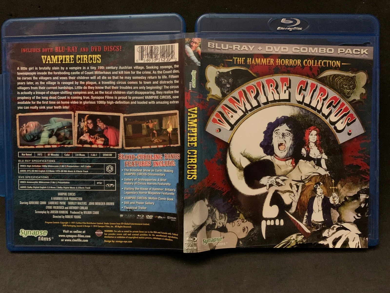 Vampire Circus (Synapse Films) (Blu-ray / DVD, 1972)  Hammer Horror Collection