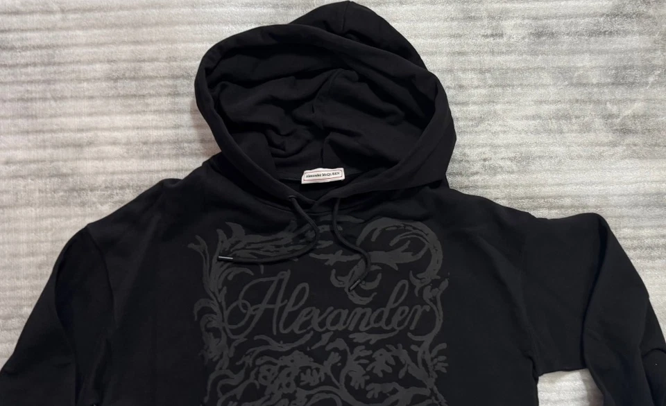 Sudadera con capucha negra Alexander McQUEEN para hombre M Foto 2 de 4