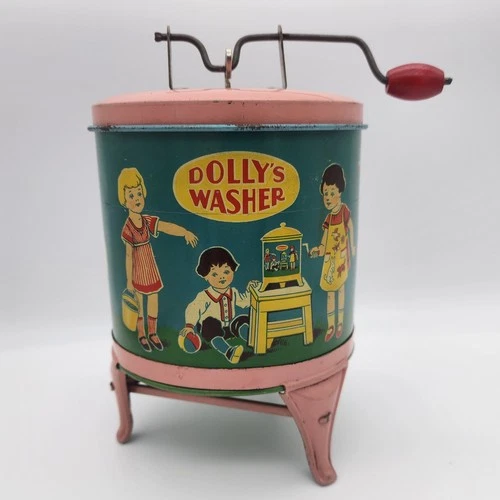 Vintage J Chein & Co Dolly's Washer Tin Litho Toy Washing Machine USA