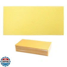 Vkinman 30pcs Beeswax Sheets Beehive Wax Foundation Sheets Natura