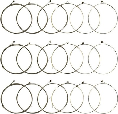 Electric Guitar Strings 3 Full Sets with Stainless Steel 3 full set, Silver 