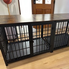 Heavy Duty Wooden Dog Crate Pet Kennel Cage End Table Space-Saving Dog House XXL