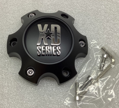 NEW XD Series Wheel Rim Satin Black Center Hub Cap 6x120 w/ Screws