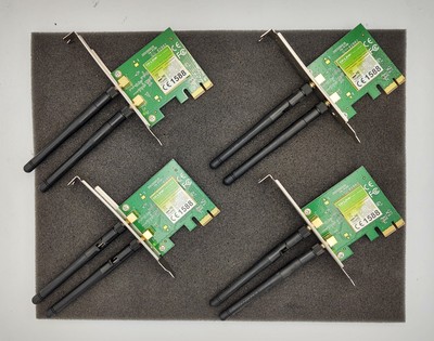 LOT OF 4 TP-LINK 300 Mbps Wireless N PCI Express Adapter TL-WN881ND  sff bracket