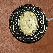 VTG Ornate Floral Filigree Gold Tone Round Belt Buckle Western Boho 2.25"