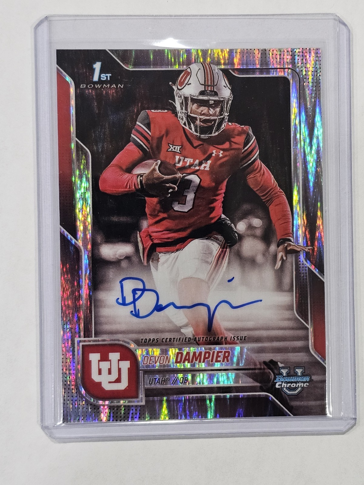 2025 Bowman U Chrome 1st Bowman Devon Dampier Stealth Refractor Auto, Utah