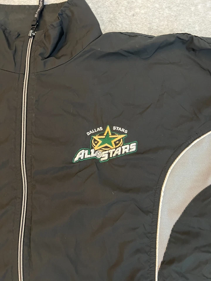 Jaqueta Easton Dallas Stars All Stars Brewer #7 média preta cinza com zíper corta-vento - Imagem 3 de 4
