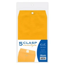 Bazic Products 8240B Bazic 6in X 9in Clasp Envelope [5-pack]