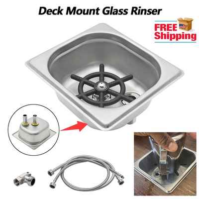 #ad Automatic Glass Beer Pitcher Rinser Bar Coffee Cup Cleaner Kitchen Sink Washer $45.21