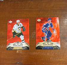 Upper Deck 2007-08 Black Diamond NHL 2-Card Lot Lemieux #66 Messier #11 /100