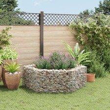 WALPLUS Hexagonal Gabion Raised Bed Steel Garden Planter 160x140x50 cm