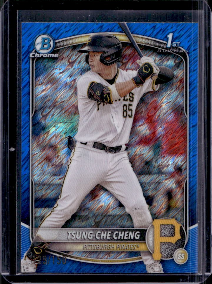 2025 Bowman Tsung-Che Cheng Chrome Blue Shimmer Refractor 1st Prospect #/150