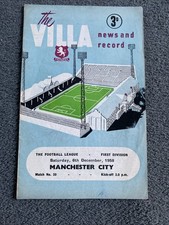 Aston Villa v Manchester City 06/12/58