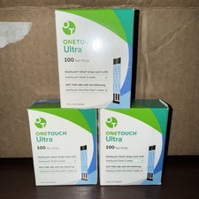 UNOPENED-UNBLISHED Box of One Touch Ultra Test strips 100 ct Exp 2026-04