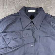Mango Shirt Women's 8 Navy MNG Dress