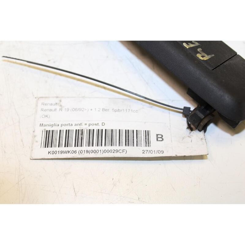 MANIGLIA PORTA ANT. DX RENAULT R19 (92-97) 1.2 BER. 5P/B/1171CC. 1992