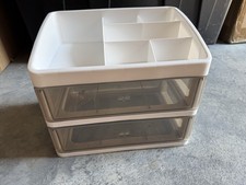    NEW - Makeup Organizer for Vanity with 2 Drawers, Countertop Cosmetics