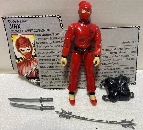 GI Joe ARAH 1987 V1 Jinx Torn File Card  Accessories See Decscription New O-Ring