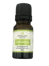 Vitality Extracts CITRONELLA Essential Oil 10mL 100% Pure Aromatherapy NEW