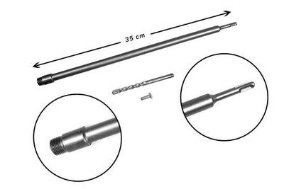 STABSTANGE 350 MM FÜR BOHRMASCHINE BOHRMASCHINE ANSCHLUSS SDS PLUS 35 CM