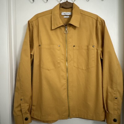 Urban Outfitters Yellow 2 Pockets Zipper Jacket Shacket Size S/P Can Be Unisex.