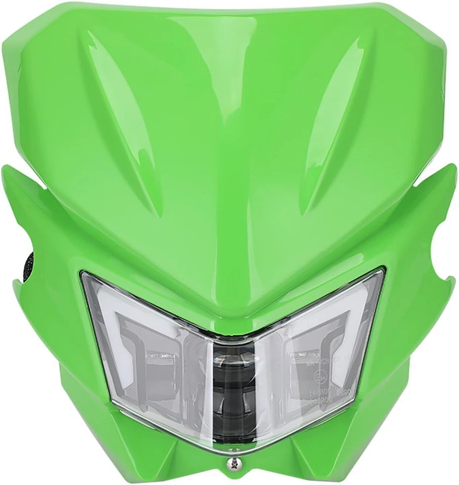 Faro LED para Kawasaki KLX300 KX250 KLX140 KLX230R KLX300R con carenado verde Foto 3 de 4