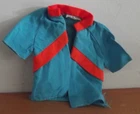 Vintage Barbie Talking Ken Swim Suit Top Shirt #1111 Turquoise Blue Orange 1960s