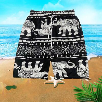 Sommer Strandshorts für Frauen Männer Strandhosen Slips elastische Taille Polyester
