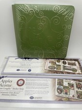 Creative Memories 7x7 Scrapbook Album Coverset Swirl Green  Stickers Floral Lot