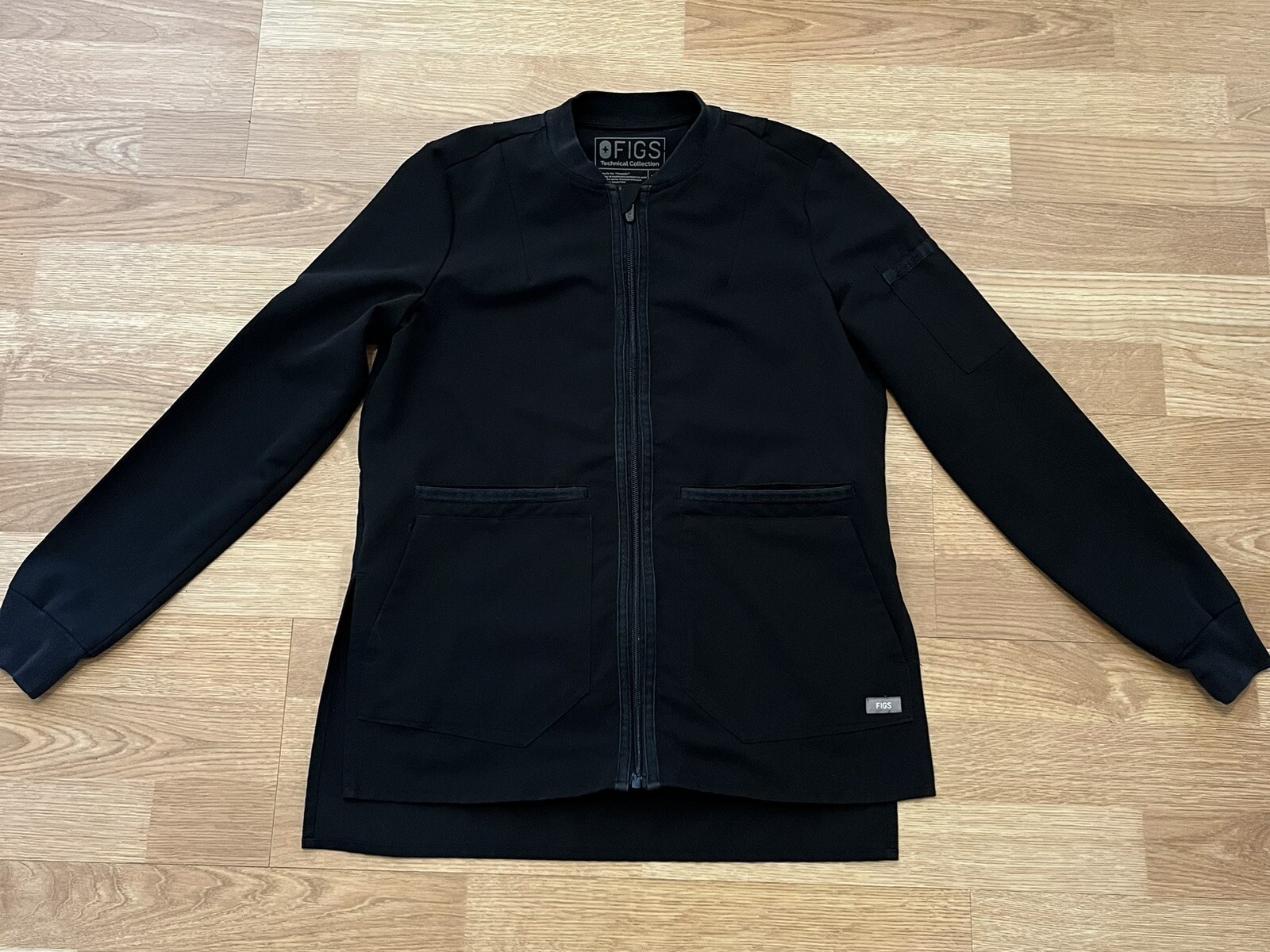 FIGS Black Bellery Technical Collection Full Zip Scrub Jacket Size XXS