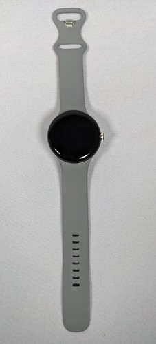 Montre Google Pixel, boîtier en acier inoxydable or champagne, bracelet actif noisetier - Photo 8 sur 11