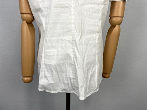 Akris Punto White Formal Short Sleeve Buttons Collared Lightweight Blouse - Picture 12 of 22