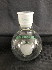CHEMGLASS Glass 300mL 29/26 Outer Joint Round Bottom Boiling Flask CG-1506-64 B