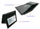 Mens Wallet Small & Compact, Genuine Leather Wallets for Men with Window ID