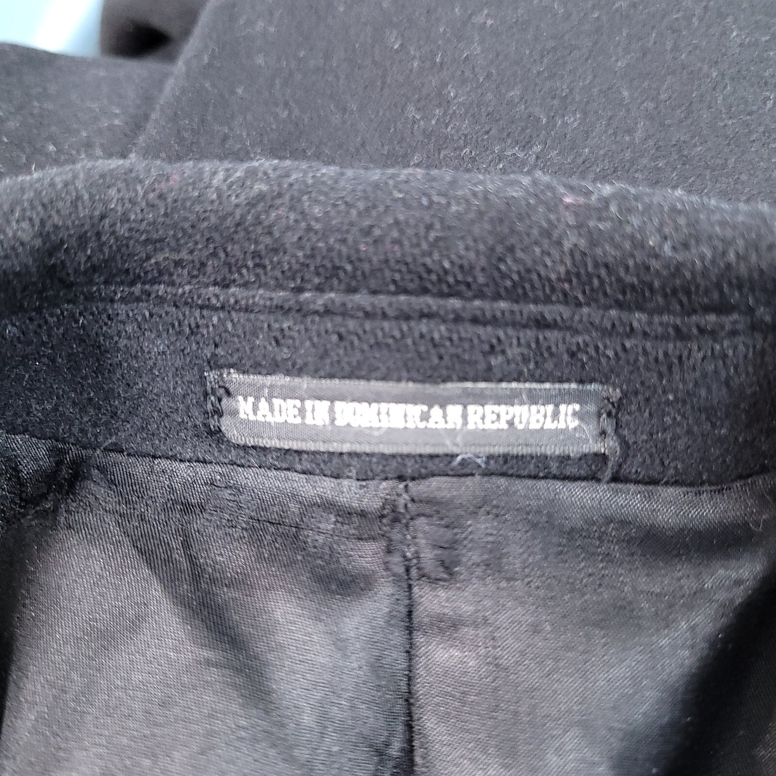 Ralph Lauren Men's Pea Coat Lined Wool Blend Black Actual Size 2X