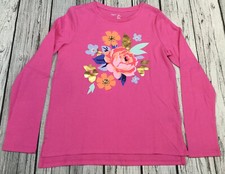 Gap Kids Girls 2XL 13-14 Pink Floral Shirt With Stone Detail. Shirt. Nwt