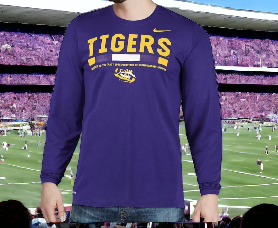 LSU Tigers NIKE Staff Coach SEC Legend Team Shirt Mens 2XL New