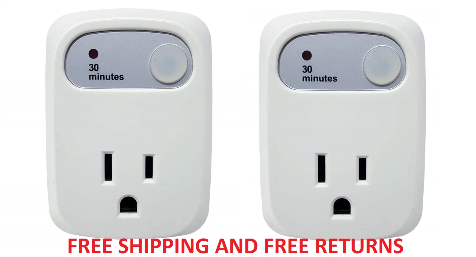 (2) Simple Touch Original Auto Shut-Off Safety Countdown Outlet Timer, 30 Minute
