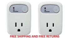 (2) Simple Touch Original Auto Shut-Off Safety Countdown Outlet Timer, 30 Minute