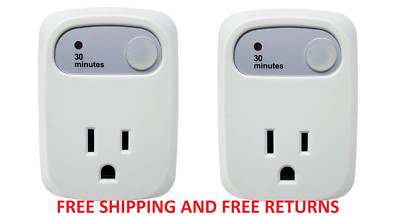 (2) Simple Touch Original Auto Shut-Off Safety Countdown Outlet Timer, 30 Minute